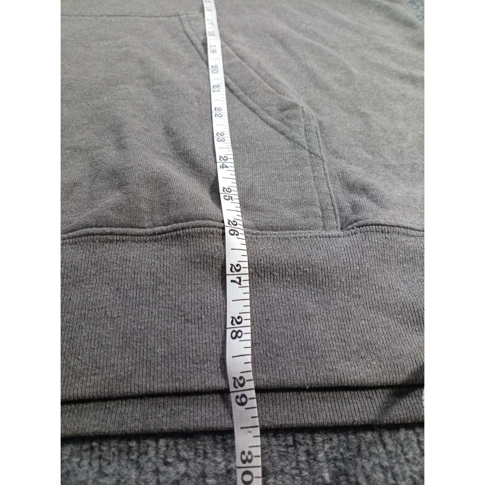 The North Face Men's XL Gray Red Logo Pullover Hoodie Sweatshirt